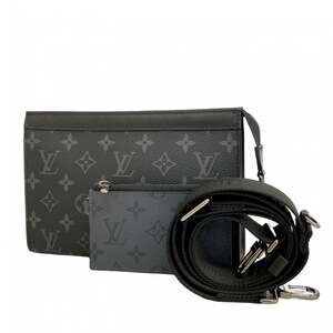 Louis Vuitton Monogram Eclipse Gaston Wearable Wallet Shoulder Bag M81124 Bla...